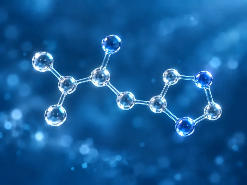 Structure-inspired glass illustration of L-Histidine for Injection